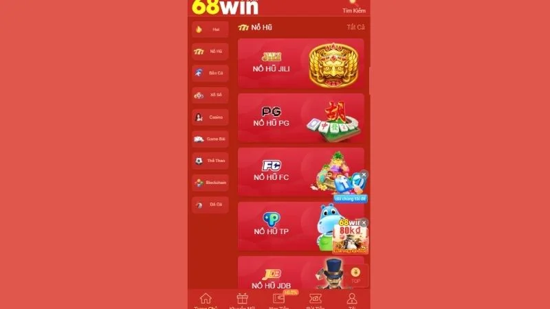 Danh sách các nhà phát hành nổi tiếng trên nổ hũ 68WIN